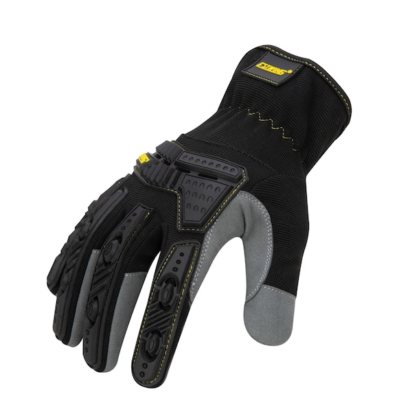 Impact Speedcuff Gloves In Black And Gray, 2X-Large